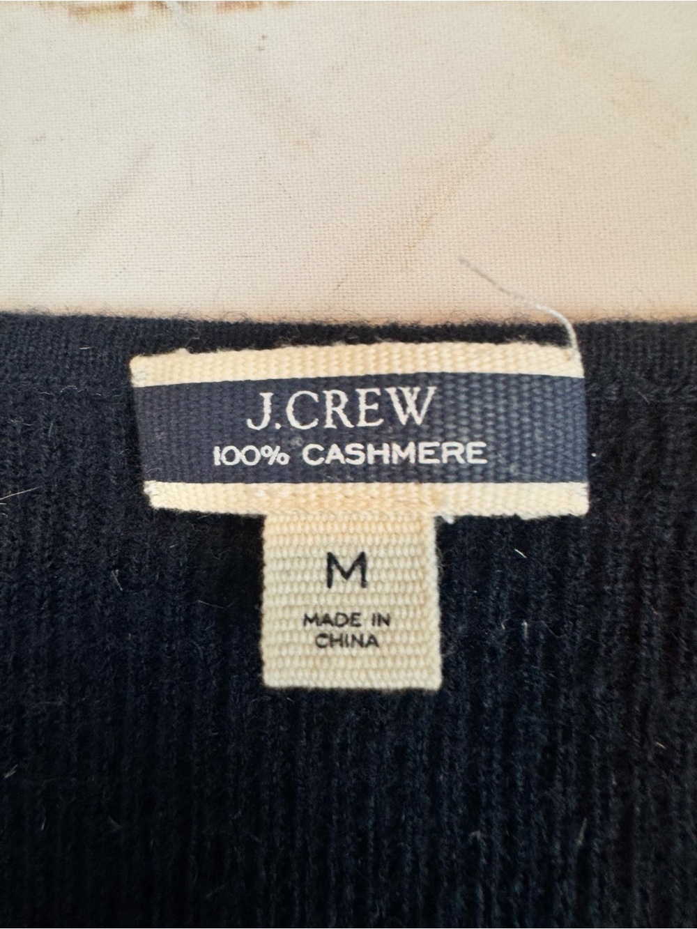 J. Crew | Navy Blue 100% Cashmere Button Down V-Neck Cardigan, M - Picture 4 of 7